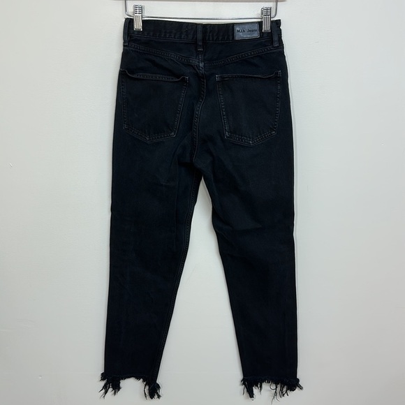 M.i.h Jeans Mimi High Rise Mom Jean With Raw Edge Black‎ Size 24 - Picture 4 of 8